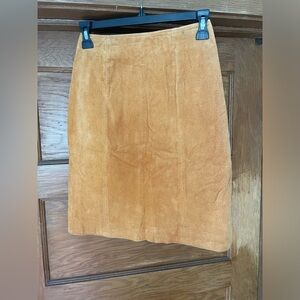 Authentic Vintage 100% leather suede‎ skirt
